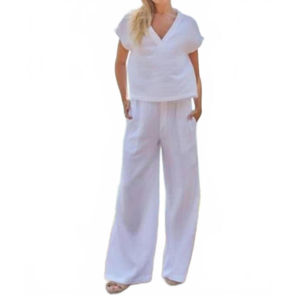 NEW SUNDRY sea breeze blouse in optic white